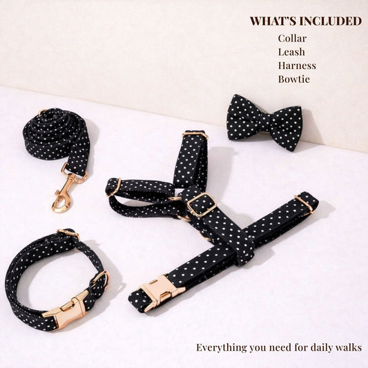 Black Polka Dot Print Set