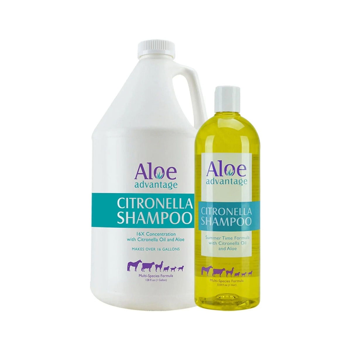 Aloe Advantage Citronella Pet Shampoo for Dogs Cats Horses Animals 33.8 oz.