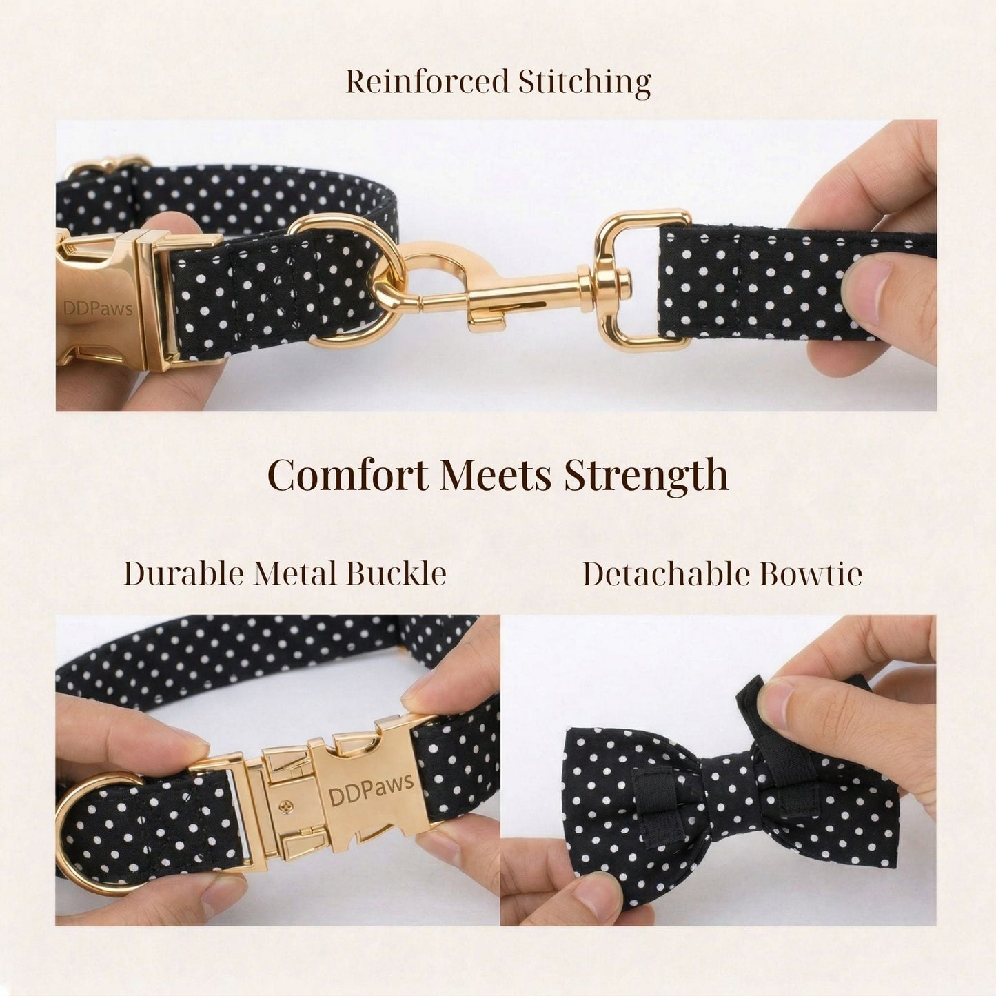Black Polka Dot Print Set