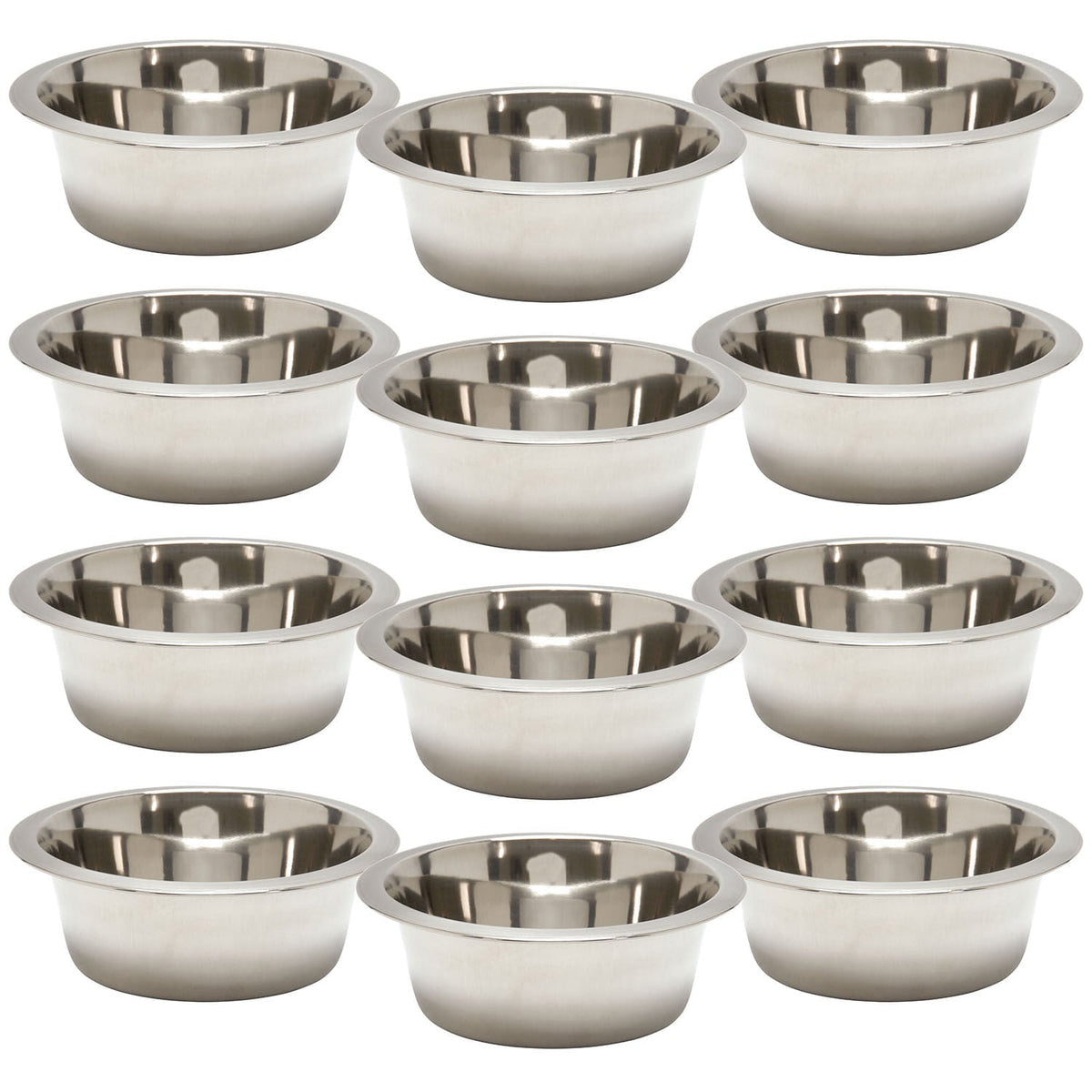 Jeffers Standard-Weight Stainless Steel Food & Water Pet Bowls